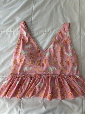 Kortni Jeane Women’s XL Zoo Animals Swim Top